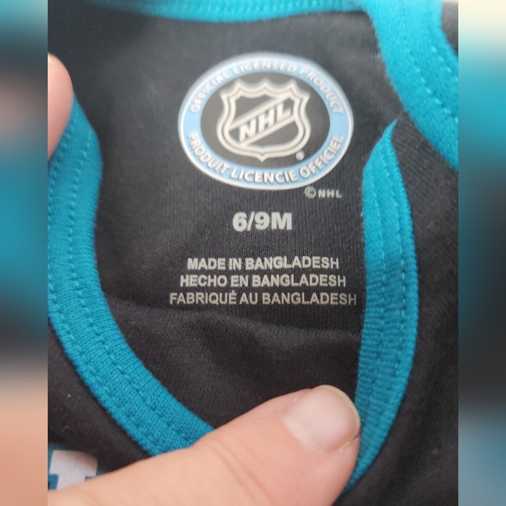 San Jose Sharks Pack of 3 Onesies - NB 6-9 MO - Picture 7 of 12